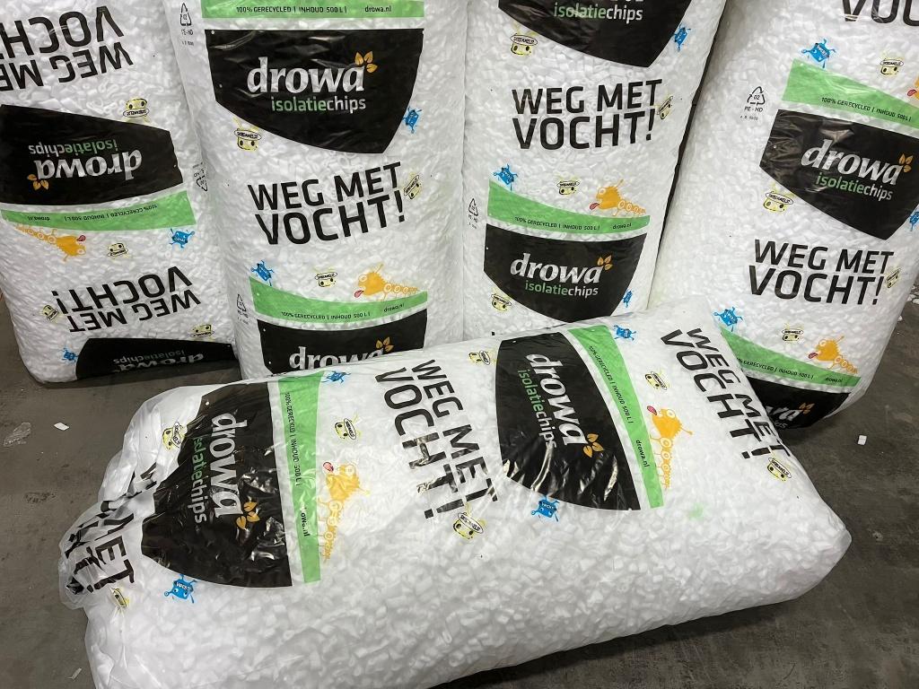 Drowa Isolatiechips 500 liter zakken, Minder dan 4 cm, Overige materialen, Nieuw, Ophalen of Verzenden