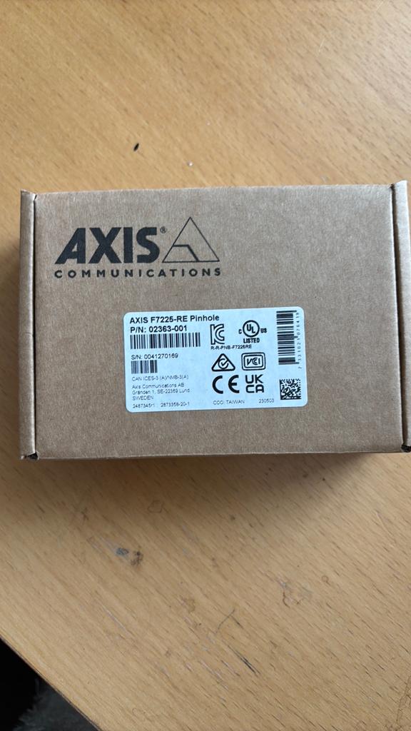 AXIS F7225-RE Pinhole Camera Module - Nieuw in doos, Ophalen of Verzenden, Nieuw, Binnencamera