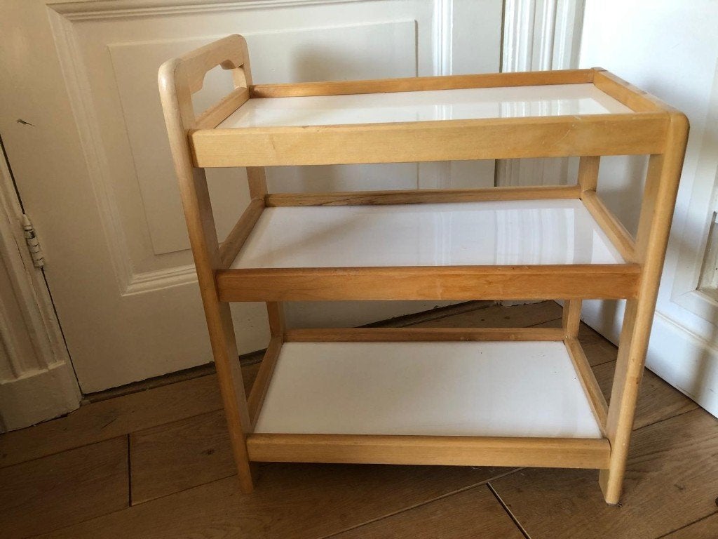 keuken bijzettafeltje / trolley 3 etages, Ophalen, Minder dan 55 cm, Zo goed als nieuw, Tijdloos