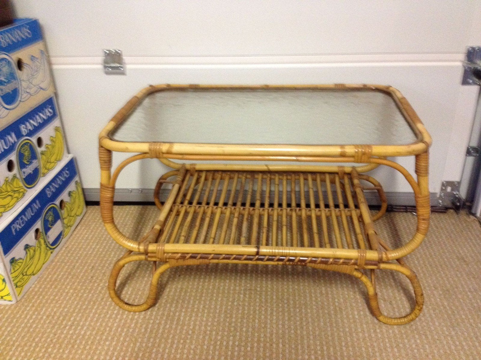 bamboe tafel, Ophalen, Gebruikt