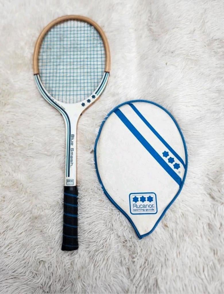 Rucanor Blue Smash Vintage Tennis Racket  Collectors item, Sport en Fitness, Tennis, Ophalen of Verzenden, Racket, Overige merken
