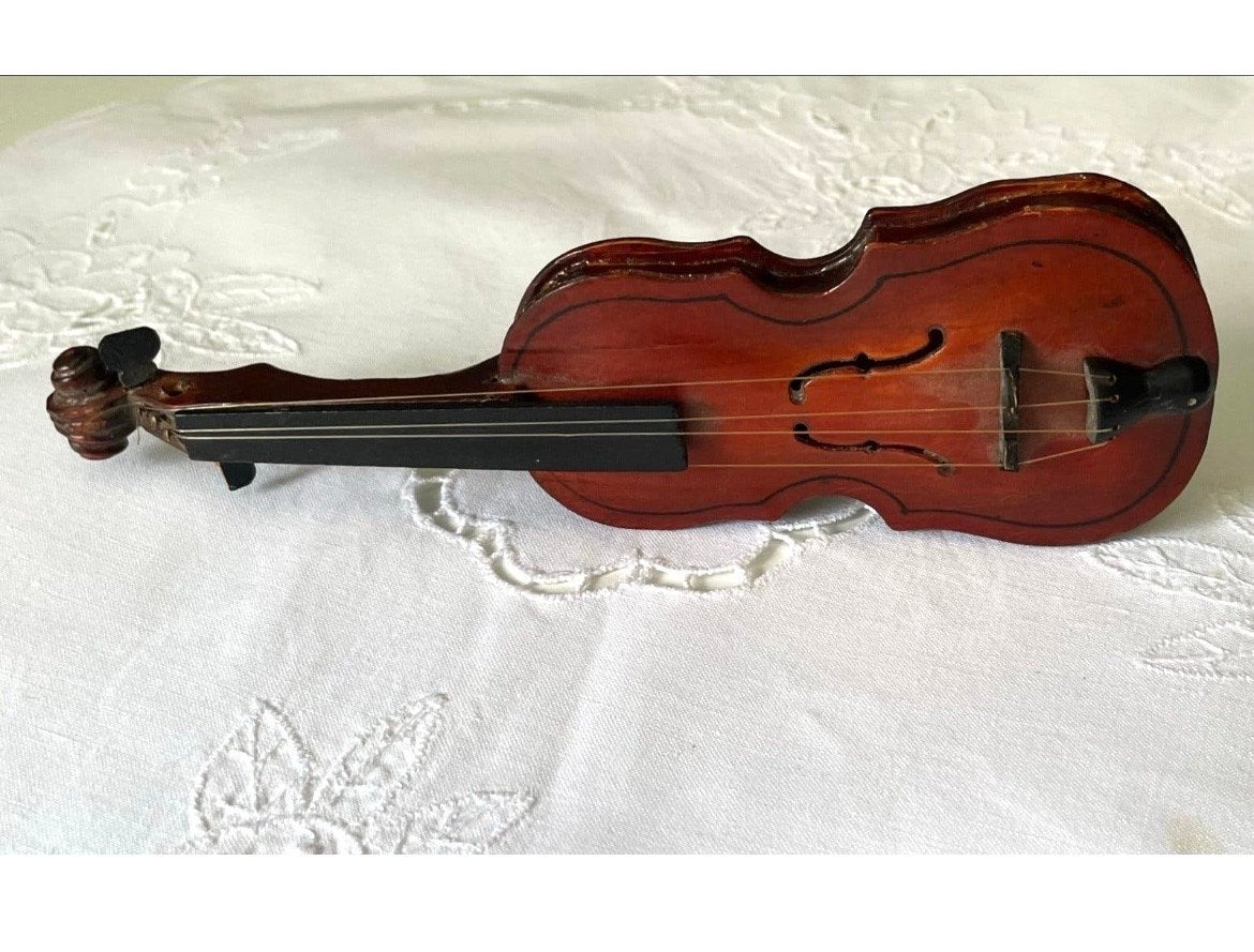 Decoratieve mini viool - 20 cm, Muziek en Instrumenten, Strijkinstrumenten | Violen en Altviolen, Ophalen of Verzenden, Gebruikt