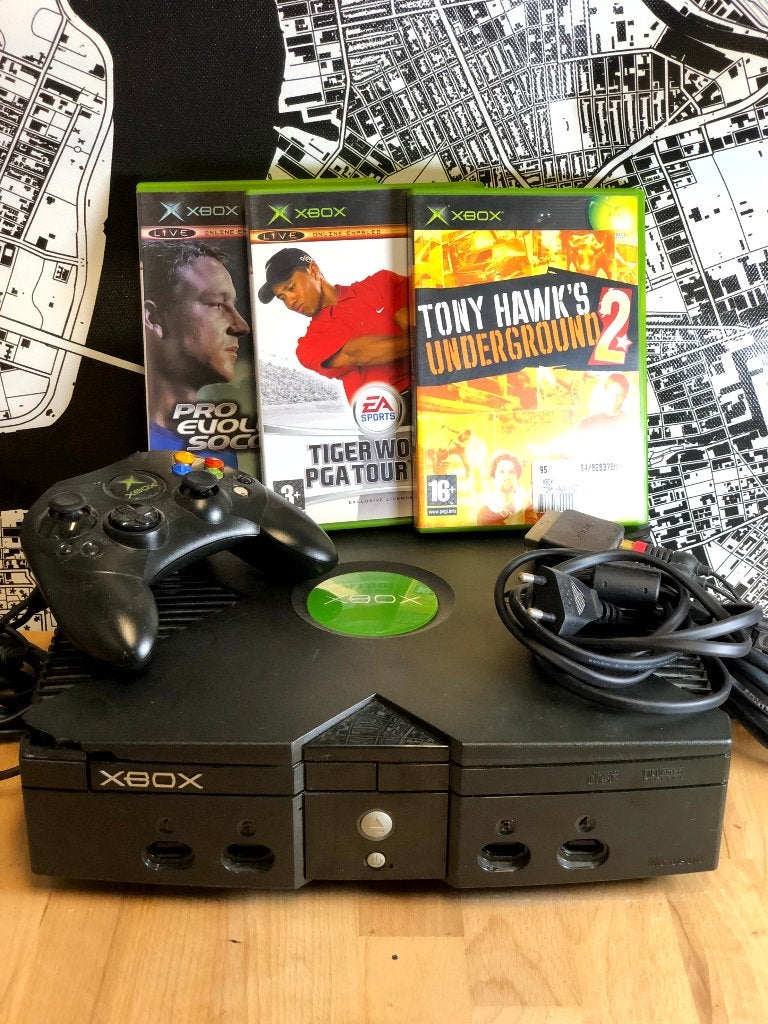Originele Microsoft Xbox Console + Controller & 3 Games, Ophalen of Verzenden, Gebruikt, Met 1 controller, Met games