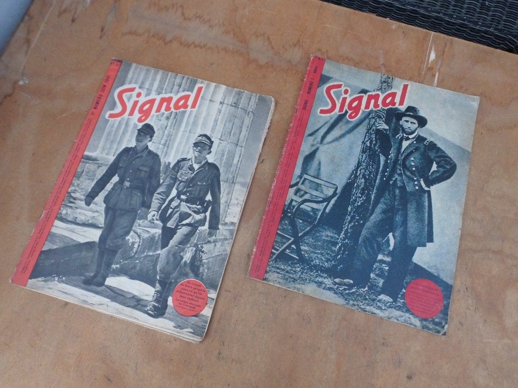 + Signal Tijdschriften 1941 & 1944 Frans Talig Duitsland +, Verzamelen, Ophalen of Verzenden, Duitsland, Boek of Tijdschrift