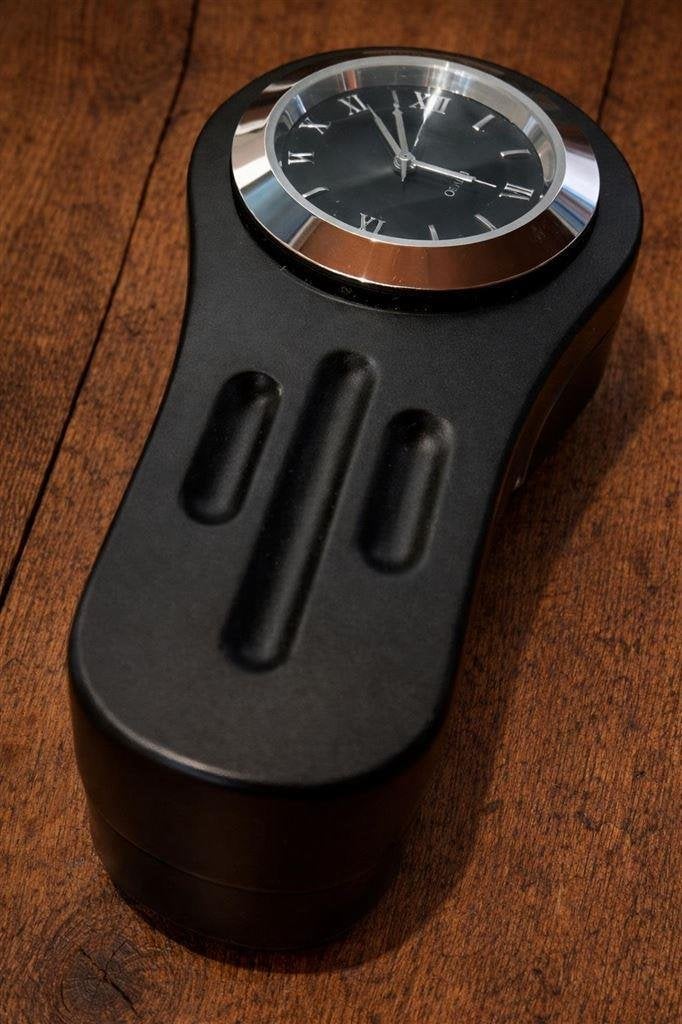 Zwart Stuurklokje - 22 mm - 25 mm - Zwart uurwerk -, Motoren, Ophalen of Verzenden, Nieuw