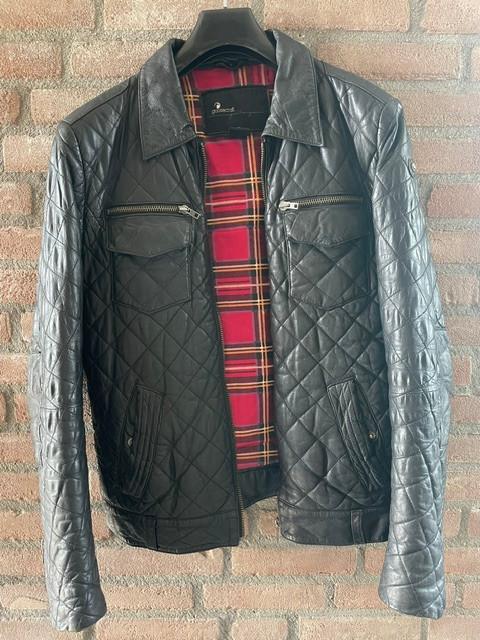 Goosecraft Leather Quilted Biker Jacket Leren Jas M/L, Ophalen of Verzenden, Zo goed als nieuw, Maat 48/50 (M), Zwart