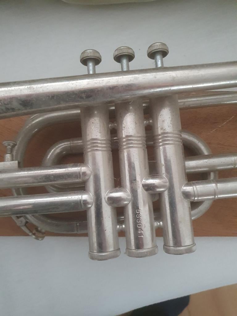 Amati Kraslice Trompet- Vintage Koperblaasinstrument, Ophalen of Verzenden, Gebruikt, Bes-trompet