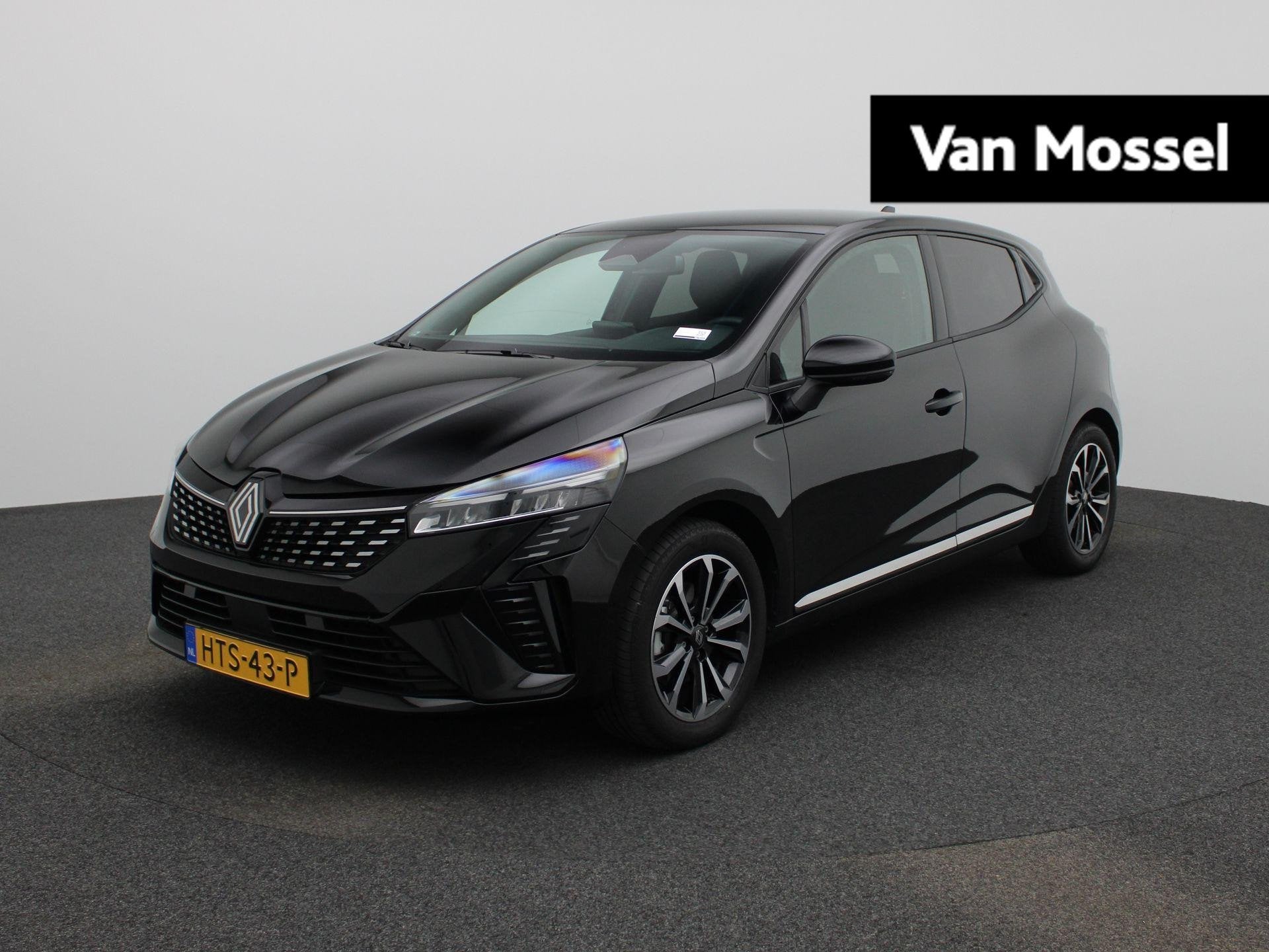 Renault Clio 1.6 E-Tech Full Hybrid 145 techno | Navigatie |, Auto's, Gebruikt, Euro 6, Leder en Stof, Zwart