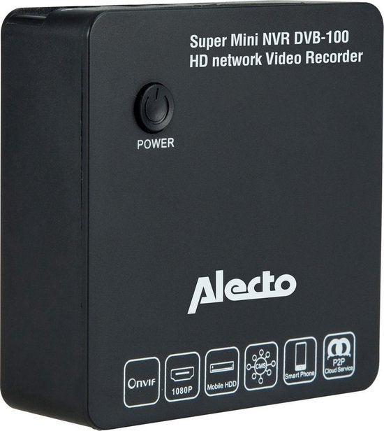 Alecto DVB-100 Super Mini Network Video Recorder (NVR), Ophalen of Verzenden, Refurbished