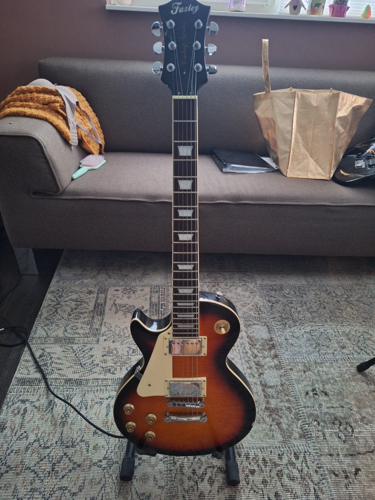 Fazley Vintage Series elektrische gitaar, linkshandig, Ophalen, Gebruikt, Solid body, Overige merken