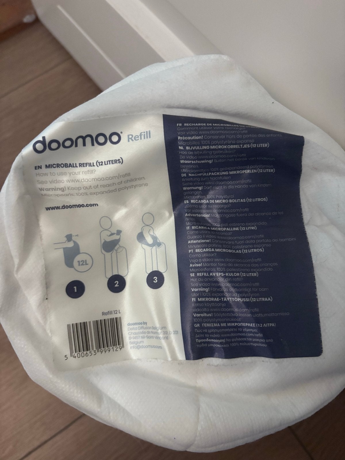 Doomo Refill Microball Vulling 12 Liter Ongeopend, Ophalen, Overige merken, Wit, Nieuw