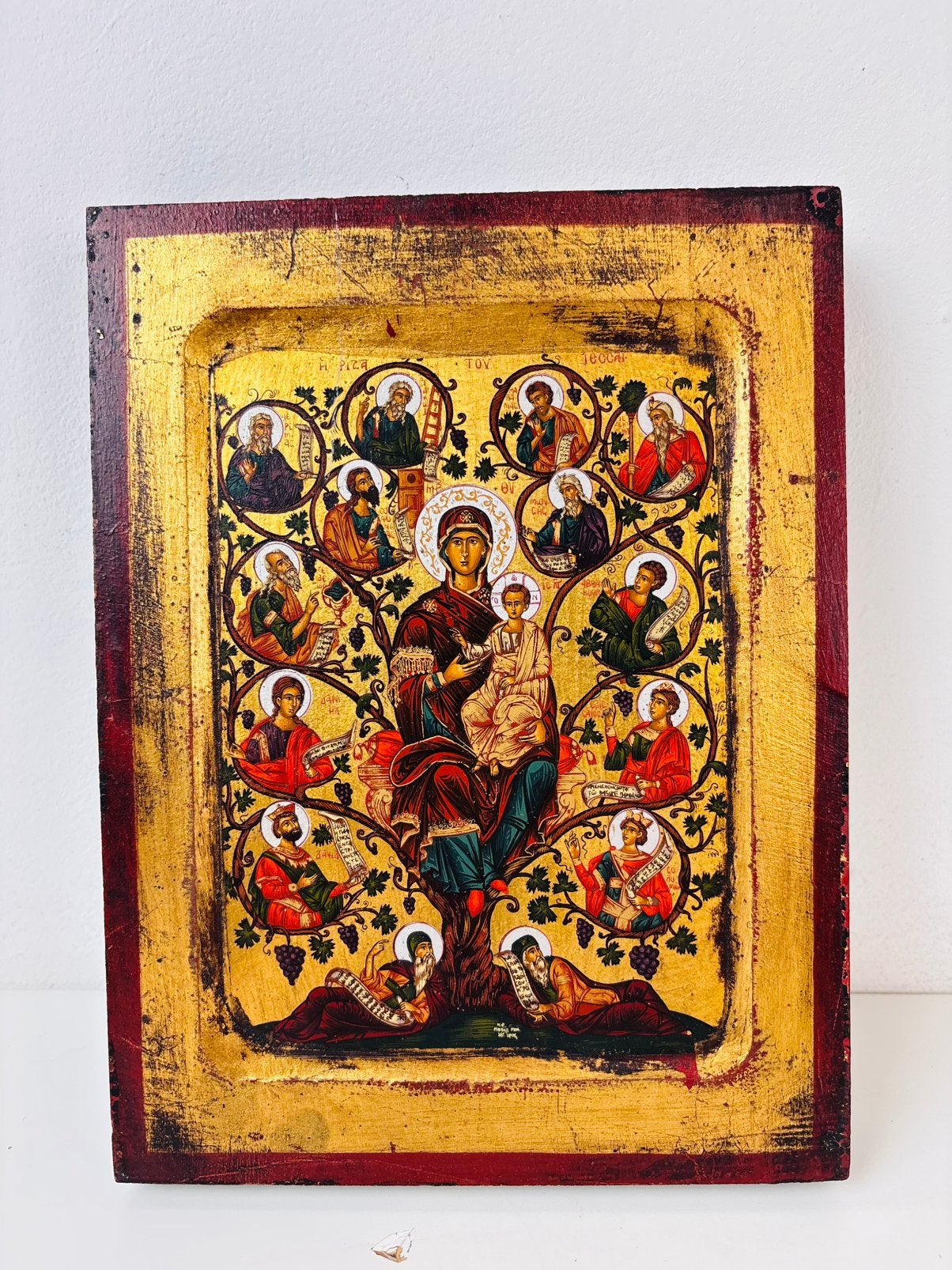 Griekse orthodoxe icoon – De Wortel van Jesse, Ophalen of Verzenden, Zo goed als nieuw