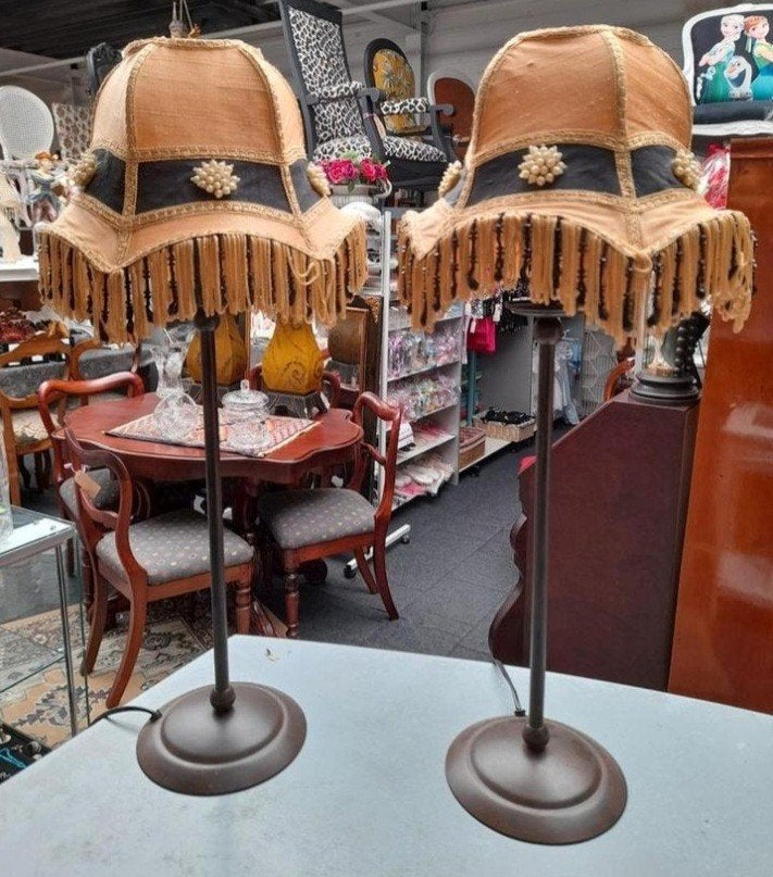 2 x mooie barok lampen compleet of los te koop, Antiek en Kunst, Antiek | Lampen, Ophalen