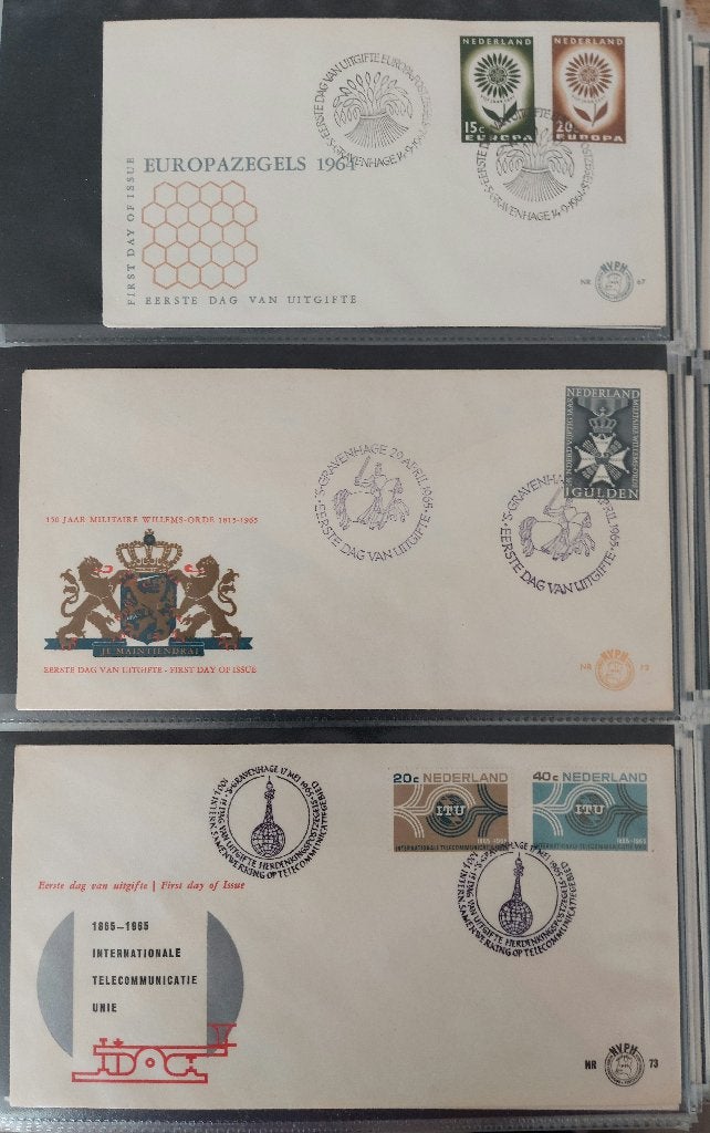 Nederland 1e dag enveloppen E67 t/m E104., Ophalen of Verzenden, Onbeschreven, Nederland