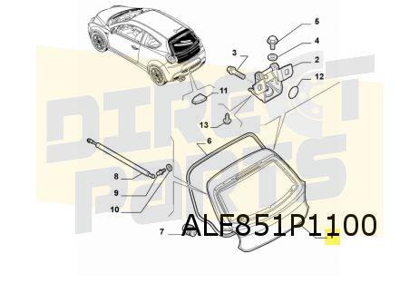 Alfa Romeo MiTo (9/08-5/16) Achterklep Origineel! 50516574, -, Verzenden, -, Nieuw