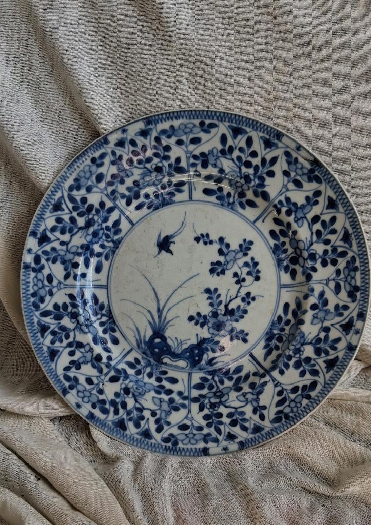 Kangxi bord 17e eeuw met vogel, Antiek en Kunst, Antiek | Porselein, Ophalen of Verzenden