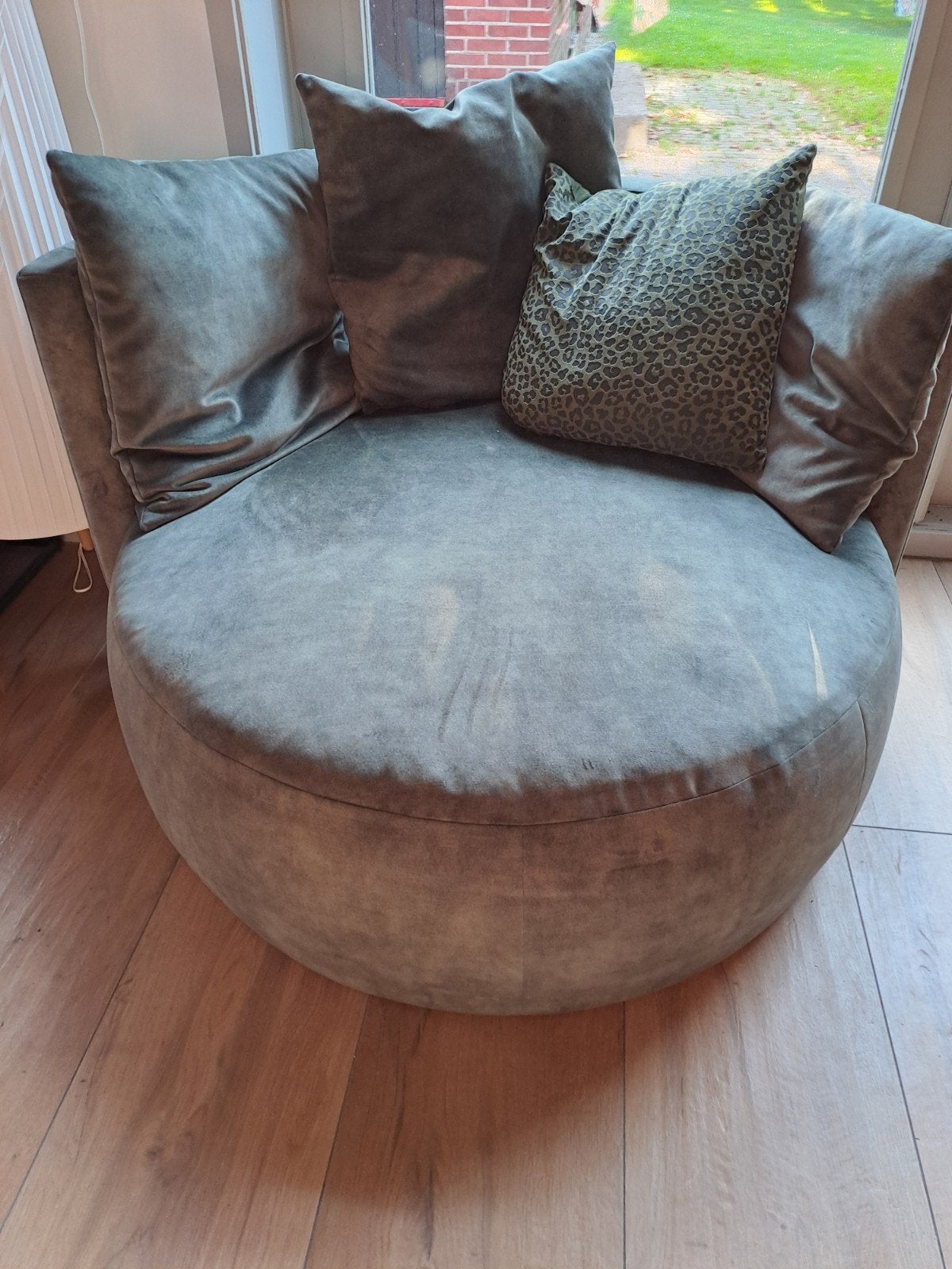 Lounge Stoel - Groen Velour, Ophalen, Passe Partout, Overige kleuren, Zo goed als nieuw