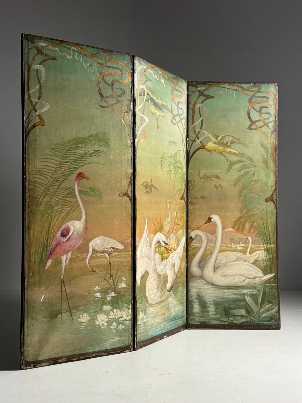 Art nouveau kamerscherm antiek, Ophalen of Verzenden, Zo goed als nieuw