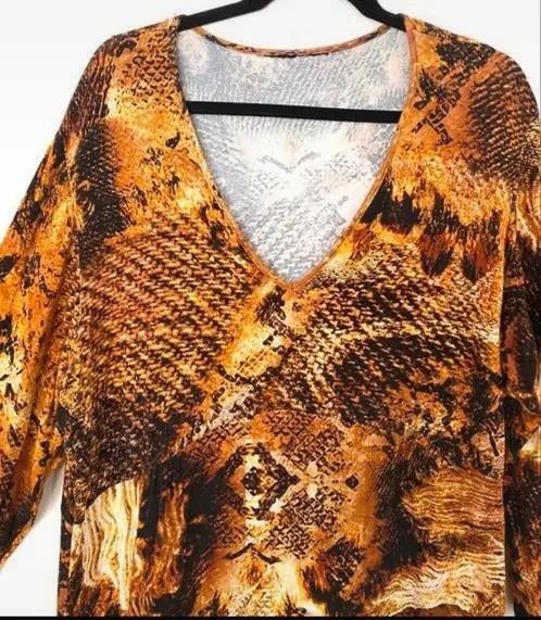 Okergele tuniek/jurk van Twister maat 48 [v], Ophalen of Verzenden, Zo goed als nieuw, Maat 46/48 (XL) of groter, Overige kleuren
