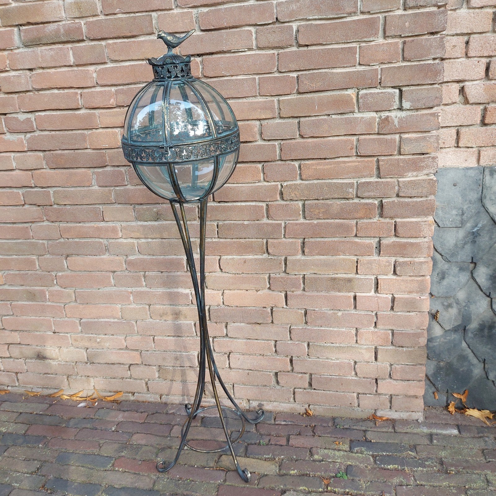 EXCLUSIEF ZEER GROTE bollamp lantaarn metaal glas cadeau XXL, Ophalen