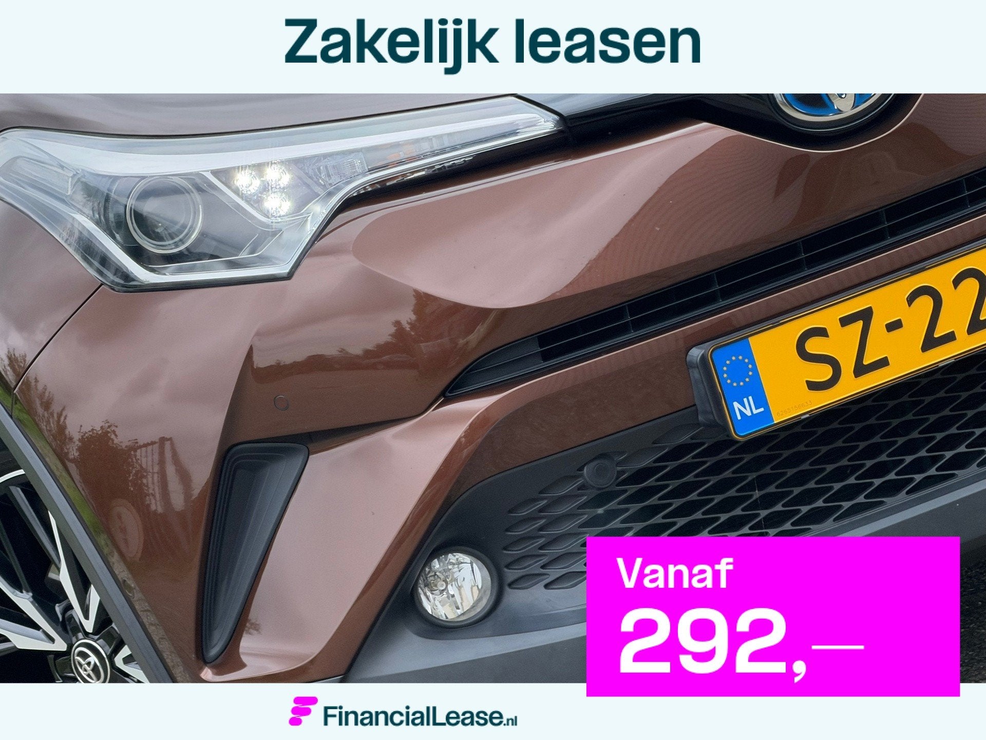 Toyota C-HR 1.8 Hybrid Executive - Phantom Brown - Cruise/Ca, Dealer onderhouden, Euro 6, 4 cilinders, Leder en Stof
