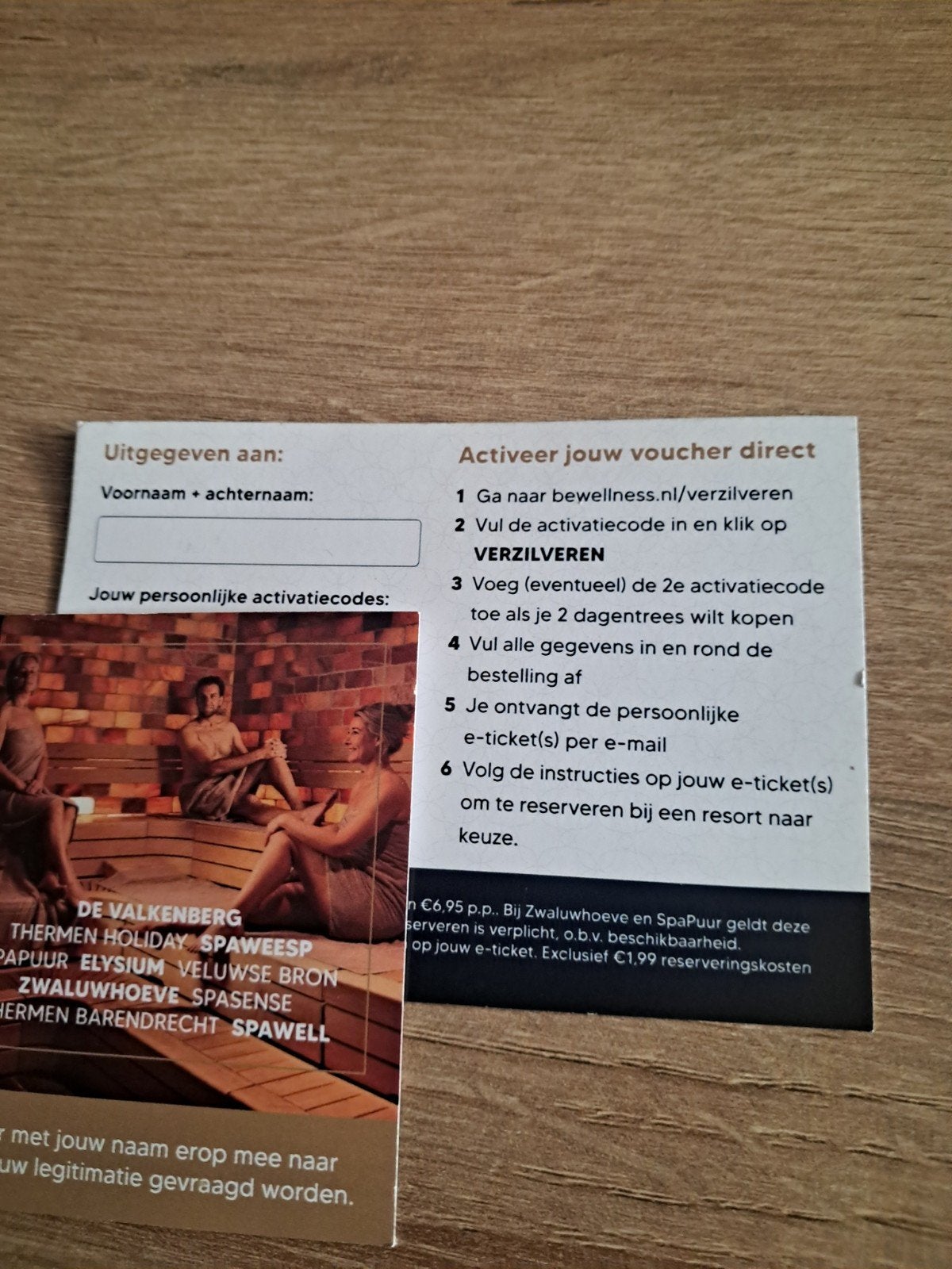 Sauna bonnen  voor 2personen voor2euro, Ophalen of Verzenden