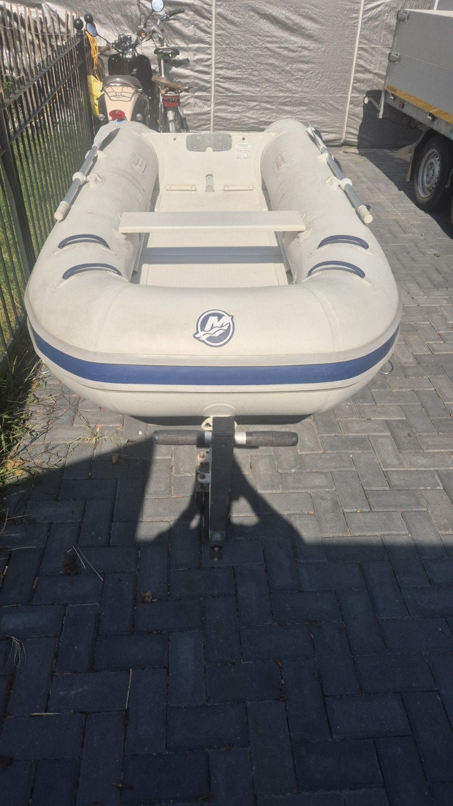 ribboot met elektromotor €450 vandaag ophalen, Aluminium, Gebruikt, Elektrisch, Inclusief motor