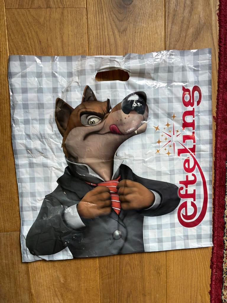 Efteling plastic tas Roodkapje en Grote Boze Wolf, Ophalen of Verzenden, Gebruikt, Gebruiksvoorwerp