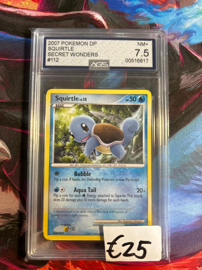 2007 Squirtle Secret Wonders #112 AGS 7.5, Ophalen of Verzenden, Nieuw, Losse kaart