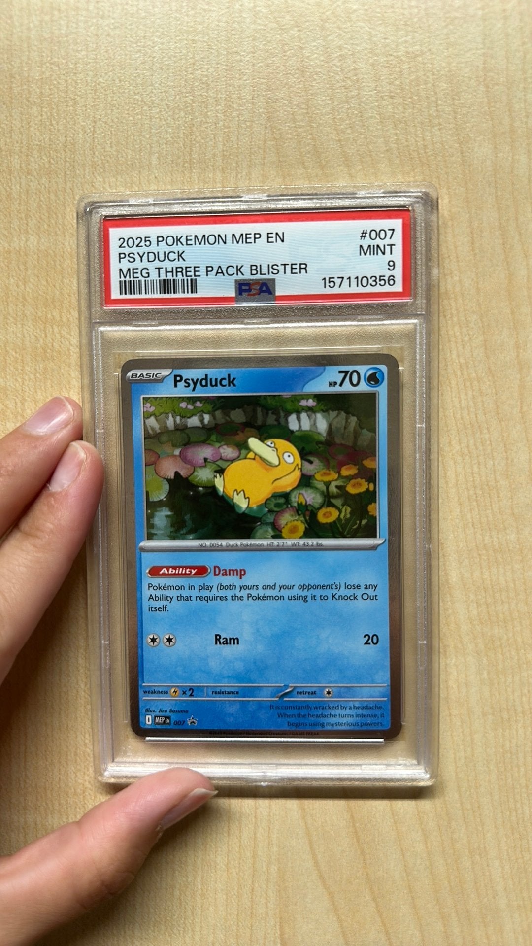 Psyduck promo Mega Evolution PSA 9, Ophalen of Verzenden, Nieuw