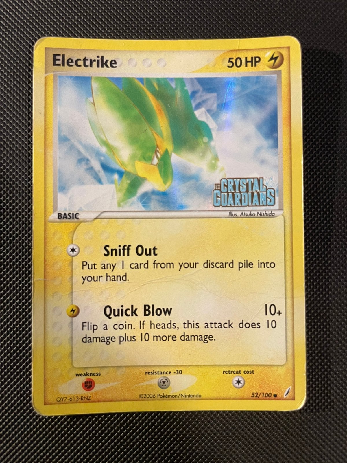 Electrike 52/100 Reverse Holo Ex Crystal Guardians, Ophalen of Verzenden, Zo goed als nieuw