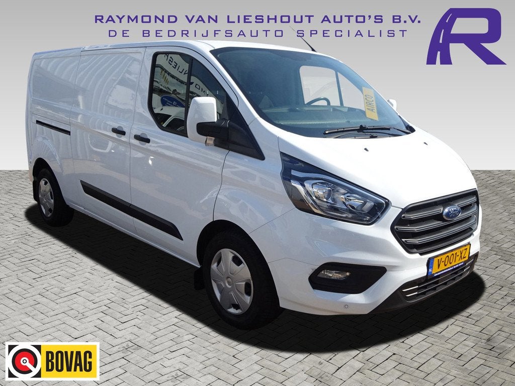 Ford Transit Custom 300 2.0 TDCI 130 PK L2H1 Trend AUTOMAAT, Stof, 4 cilinders, Wit, Bedrijf