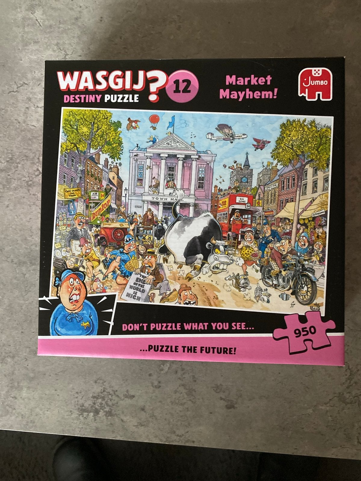 Wasgij? Destiny Puzzel 12 - Market Mayhem! 950 stukjes, Ophalen of Verzenden, 500 t/m 1500 stukjes, Zo goed als nieuw, Legpuzzel