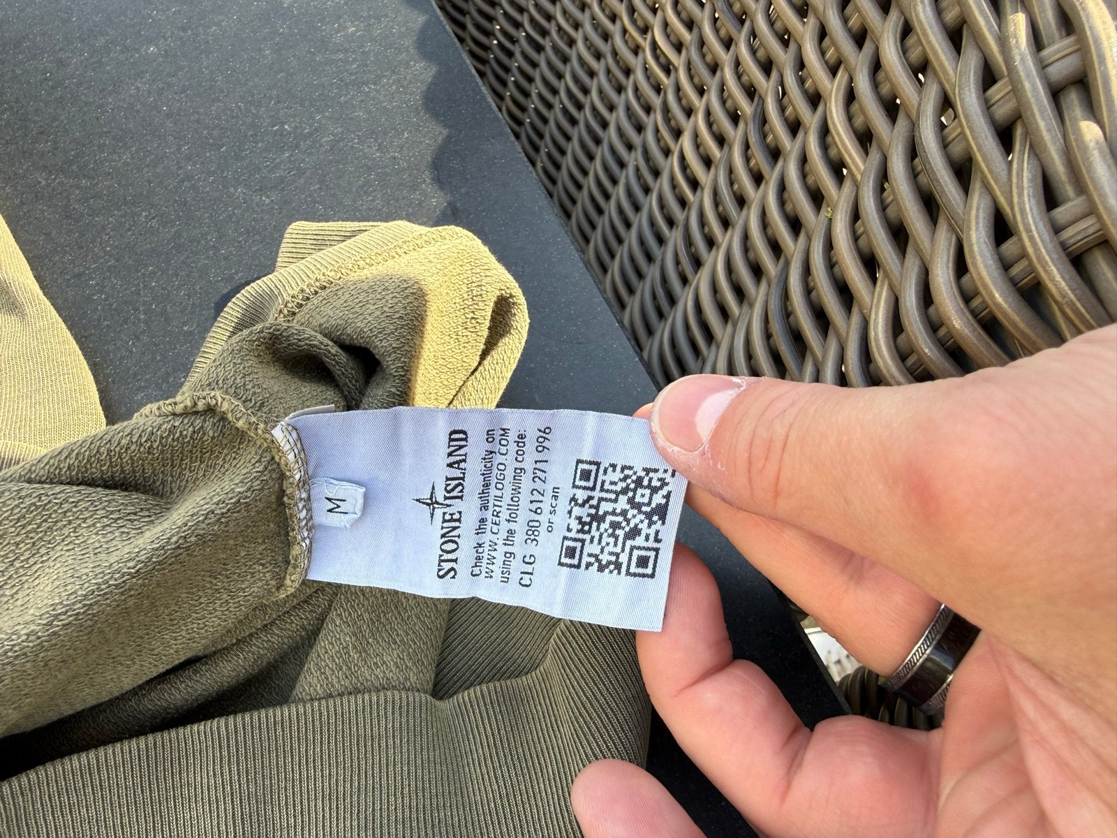 Stone Island trui maat M - Olijfgroen, Verzenden, Gedragen, Maat 48/50 (M), Groen