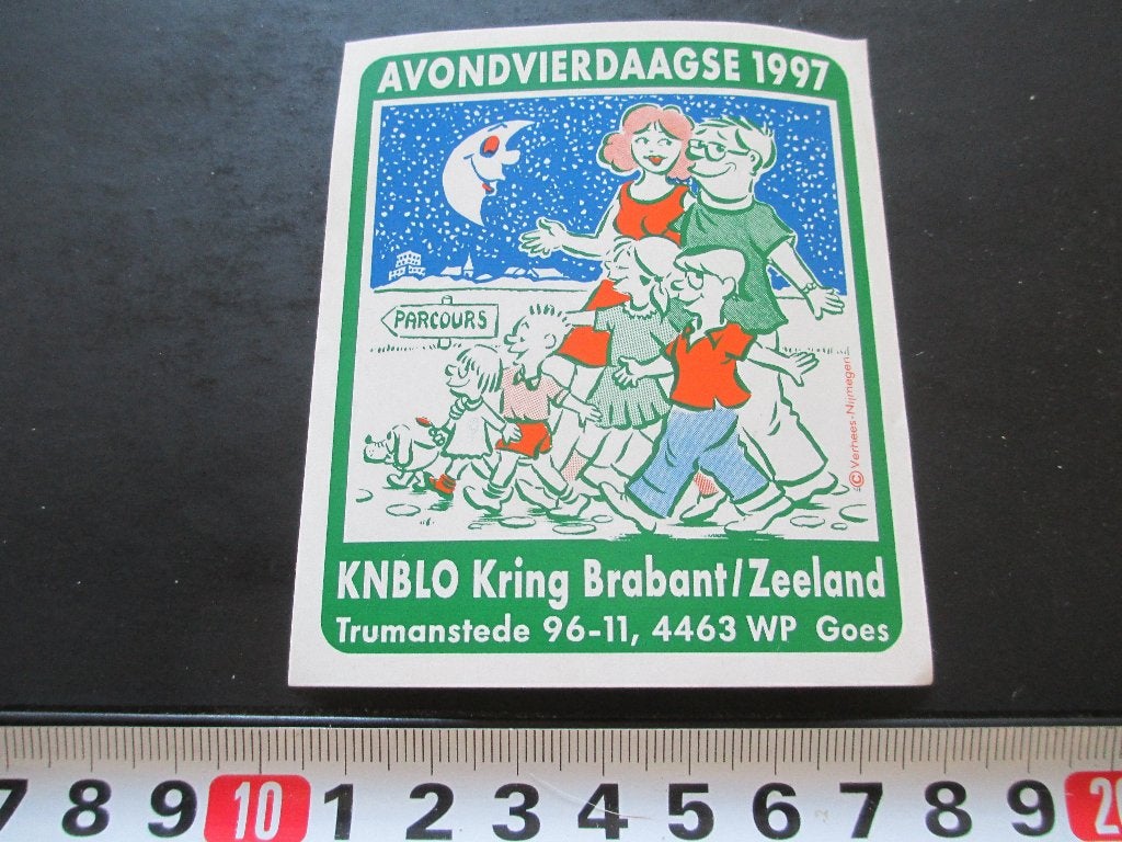 sticker Avondvierdaagse 1997 KNBLO Kring Brabant / Zeeland, Verzamelen, Ophalen, Zo goed als nieuw