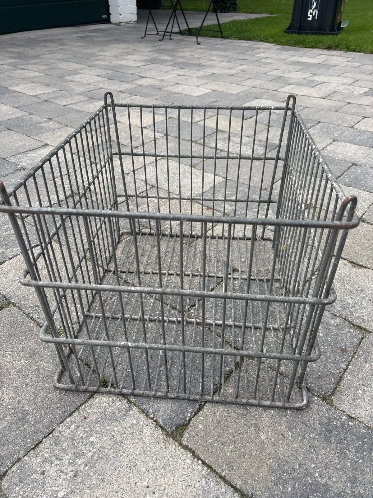 Metalen opbergmand zink / draadmand - Industrieel, Ophalen, Gebruikt, Minder dan 50 cm, Metaal