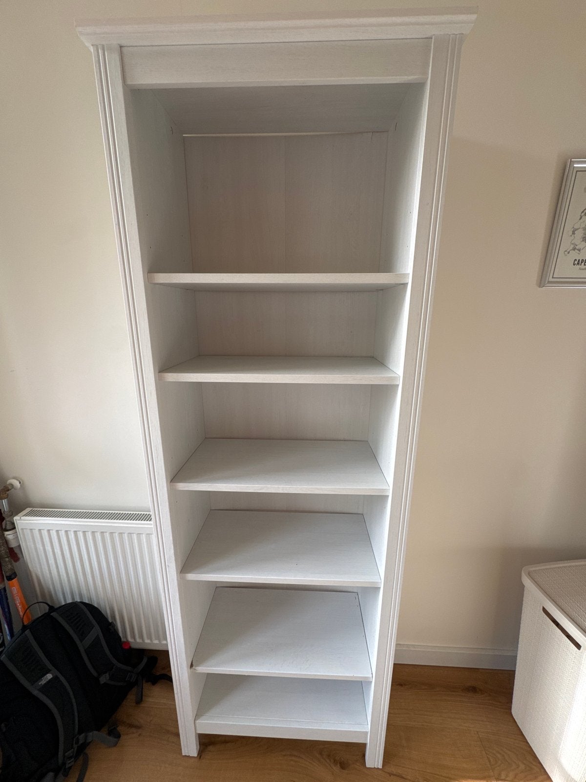 Witte opbergkast met planken (190x65x30 cm), Huis en Inrichting, Ophalen, Met plank(en), Gebruikt, 50 tot 100 cm