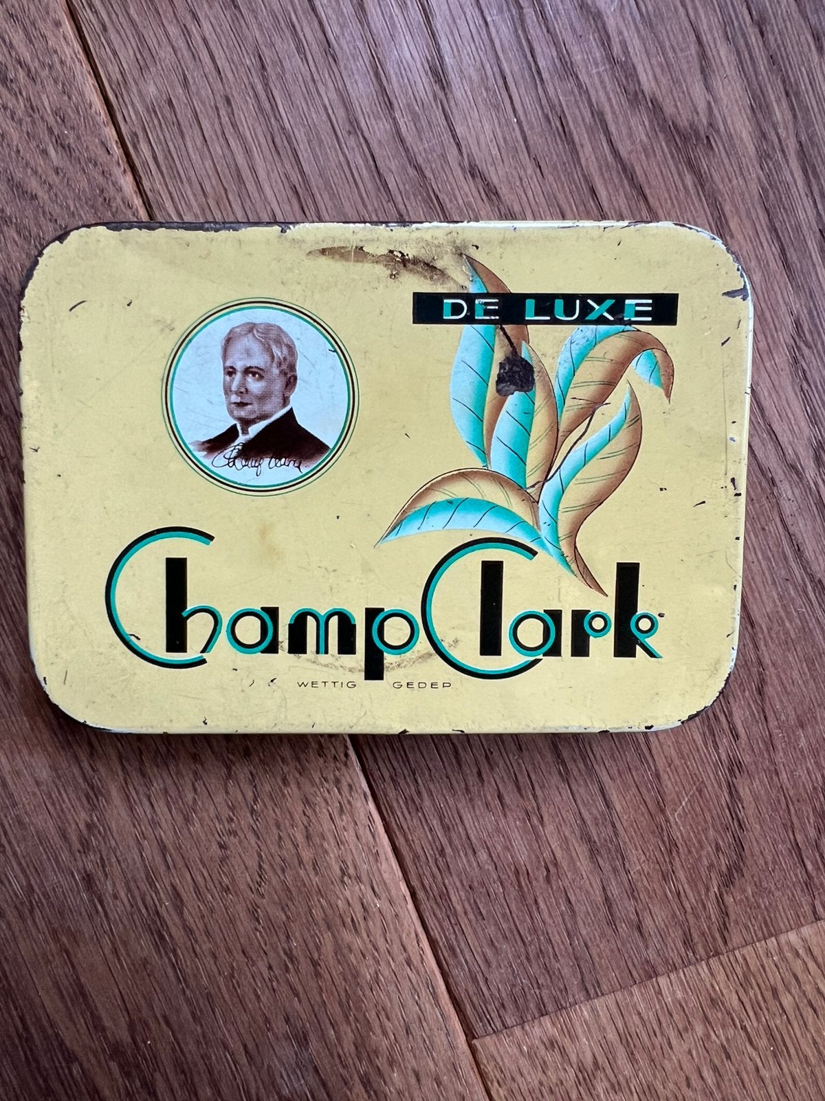 Vintage Champ Clark De Luxe Sigaren Amarillo Blik, Ophalen of Verzenden, Gebruikt, Overige