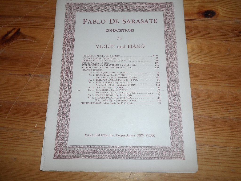 Pablo de sarasate - zapateado - spanische tanze, Muziek en Instrumenten, Bladmuziek, Gebruikt, Klassiek, Ophalen of Verzenden