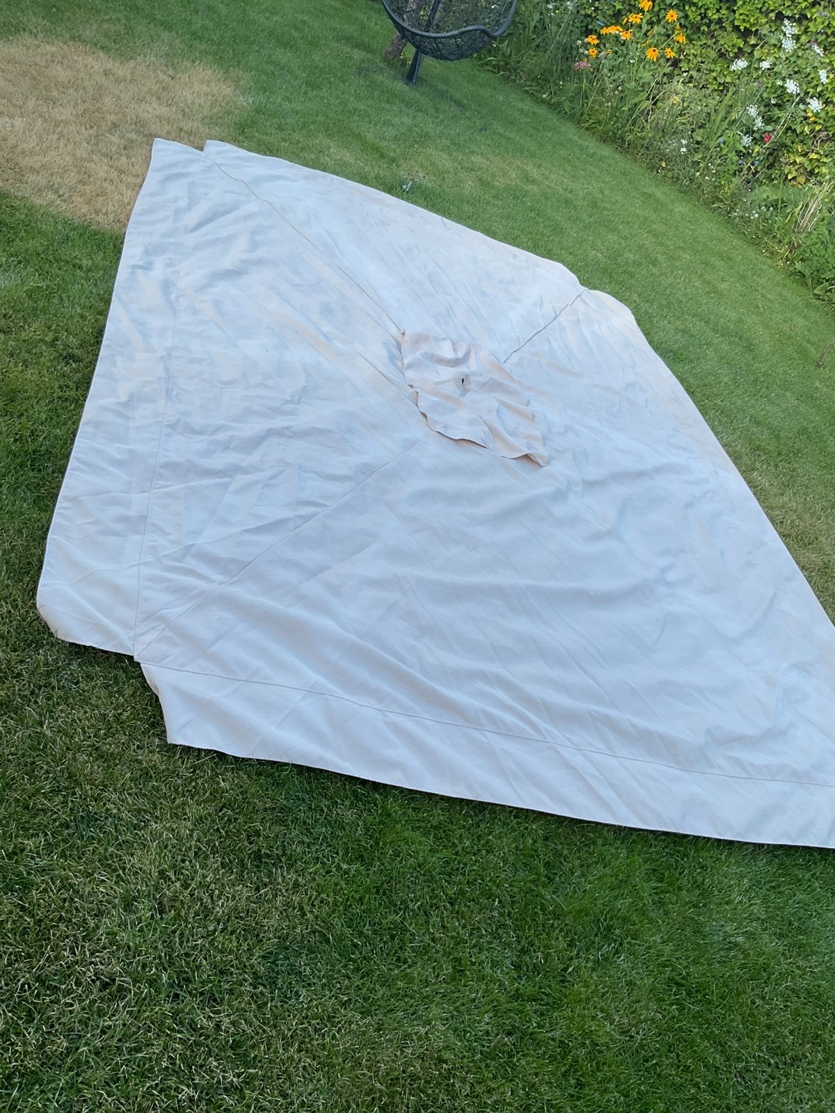 Rechthoekige Parasoldoek (zonder parasolframe) ecru, Ophalen, Zo goed als nieuw, 2 tot 3 meter, Overige typen