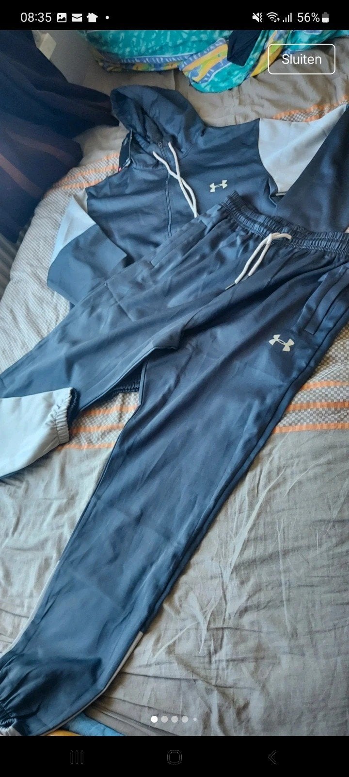 Leuk under armour trainingspak maat m/l, Kleding | Heren, Ophalen of Verzenden, Nieuw, Grijs, Algemeen