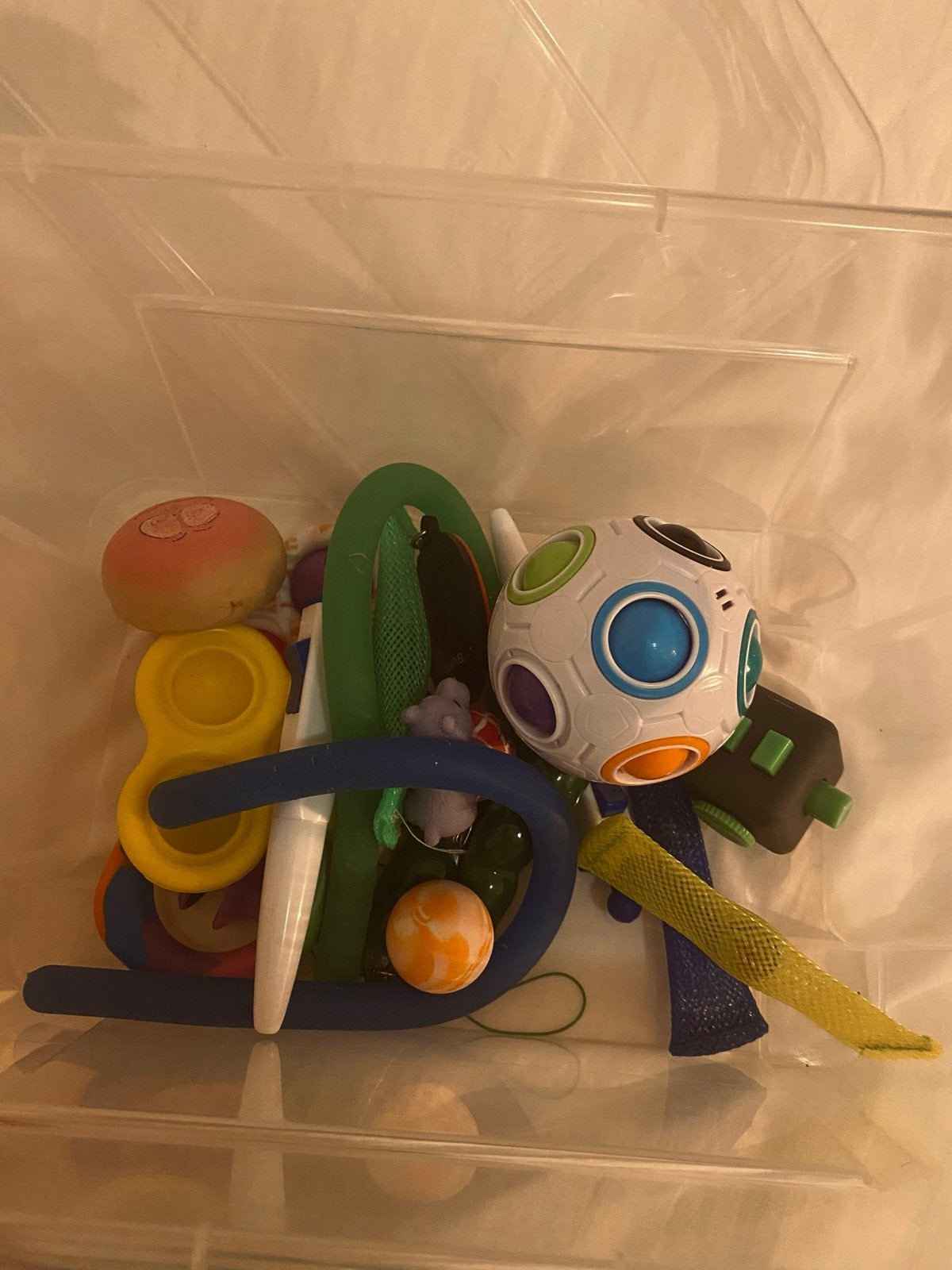 Doos met diverse fidget toys, Verzamelen, Ophalen of Verzenden, Gebruikt