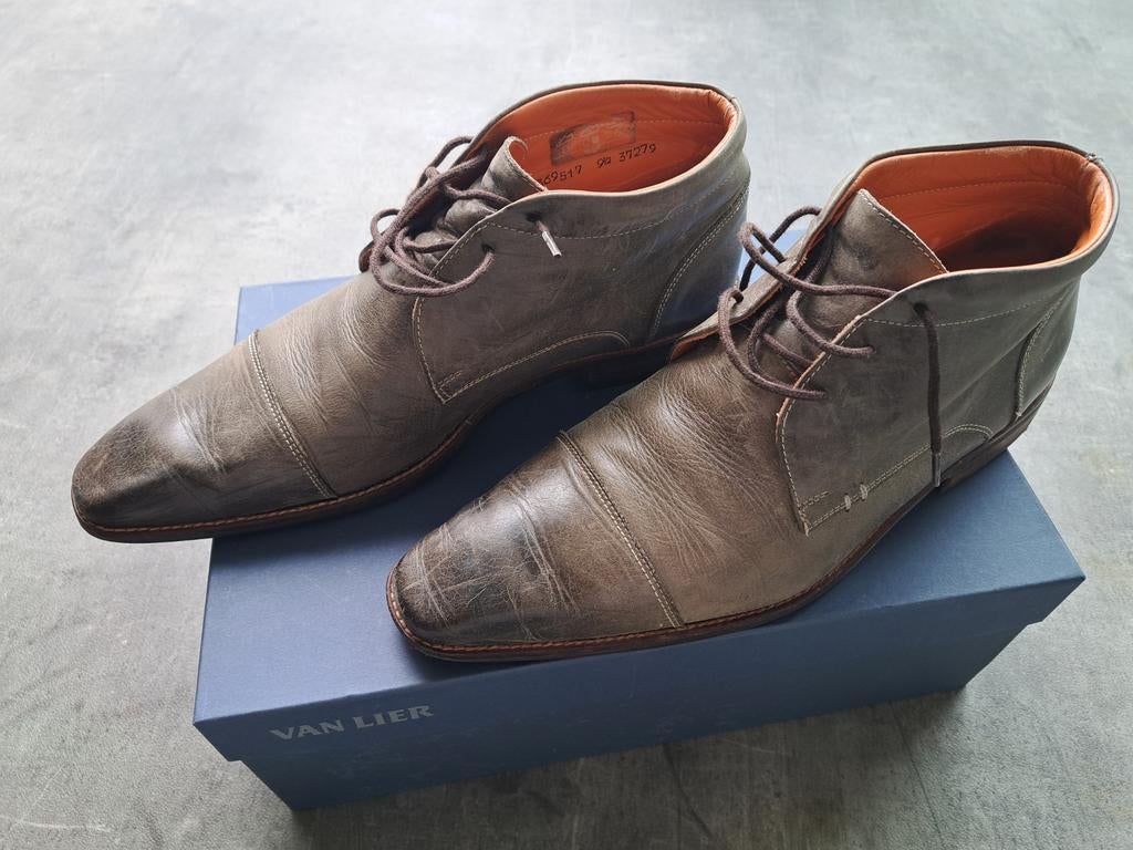 Van Lier herenschoenen - Grijs, maat 44 (UK 10), Kleding | Heren, Schoenen, Ophalen of Verzenden