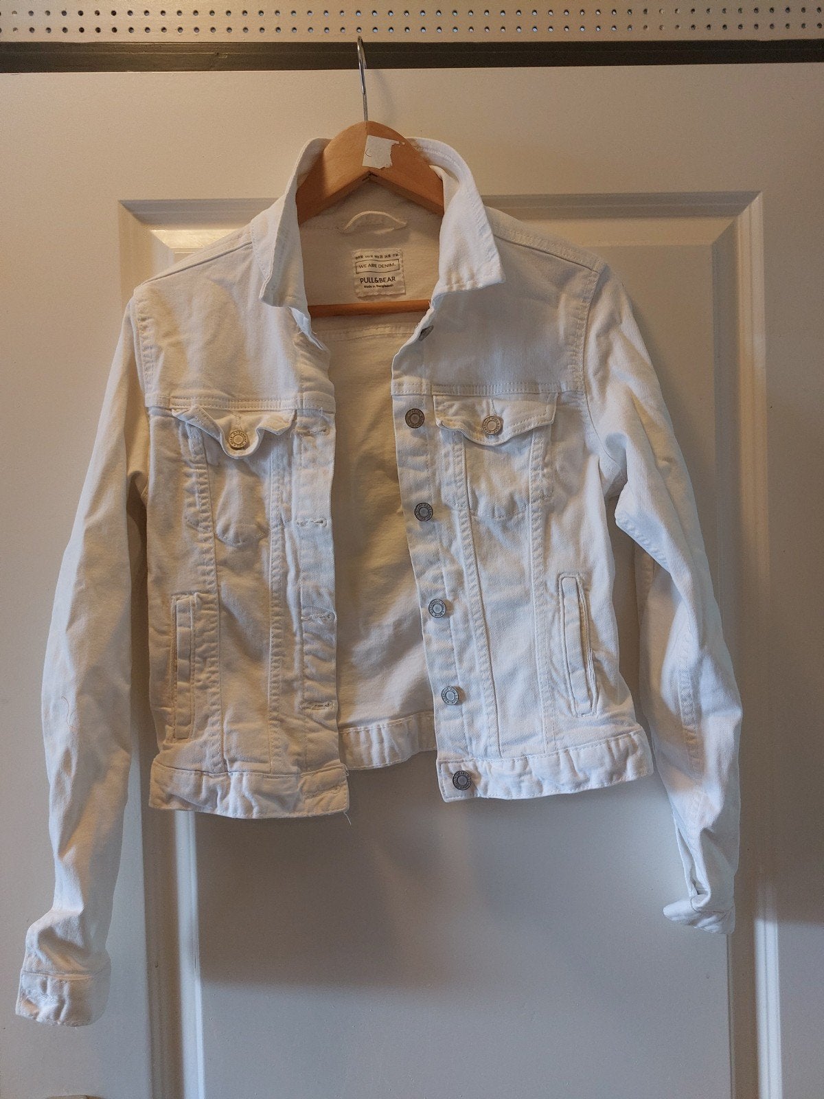 Pull & Bear spijkerjasje maat M, Maat 38/40 (M), Wit, Ophalen of Verzenden, Pull & Bear