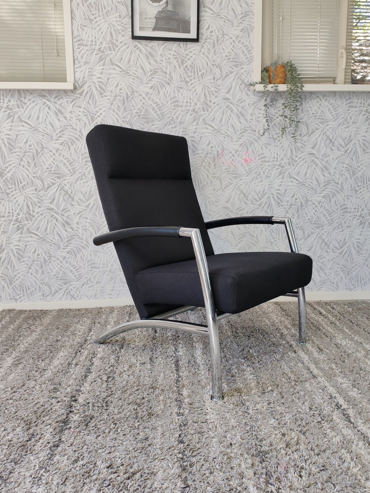 Leolux Helical design lounge fauteuil, Nvrn, Leolux, Leer, 75 tot 100 cm