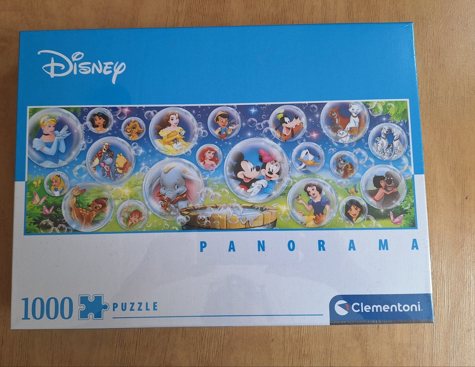 Disney panorama puzzel (1000 stukjes) Clementoni, Ophalen, 500 t/m 1500 stukjes, Nieuw
