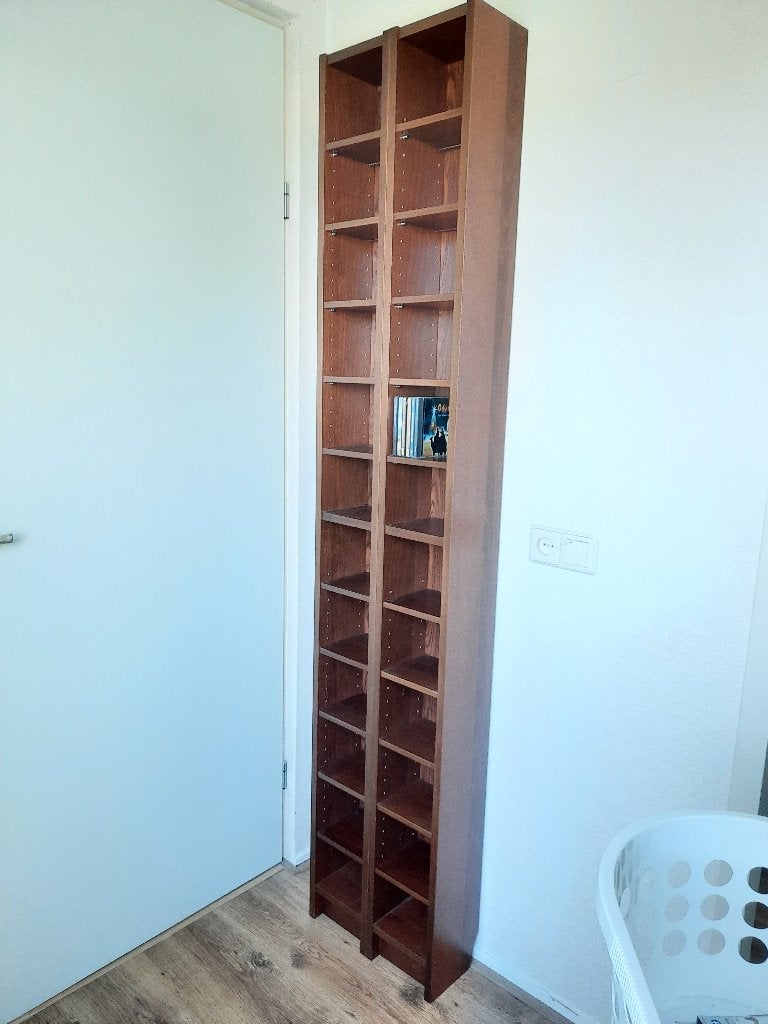 billie kasten voor CD's (2 stuks) bruin, Huis en Inrichting, Kasten | Boekenkasten, Ophalen, Minder dan 50 cm, Zo goed als nieuw