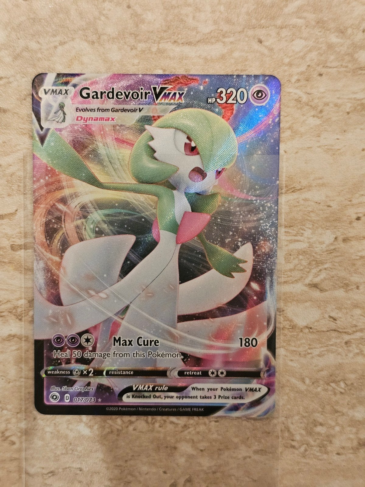 Gardevoir VMAX Pokémon kaart 017/073, Ophalen of Verzenden, Zo goed als nieuw, Losse kaart, Foil