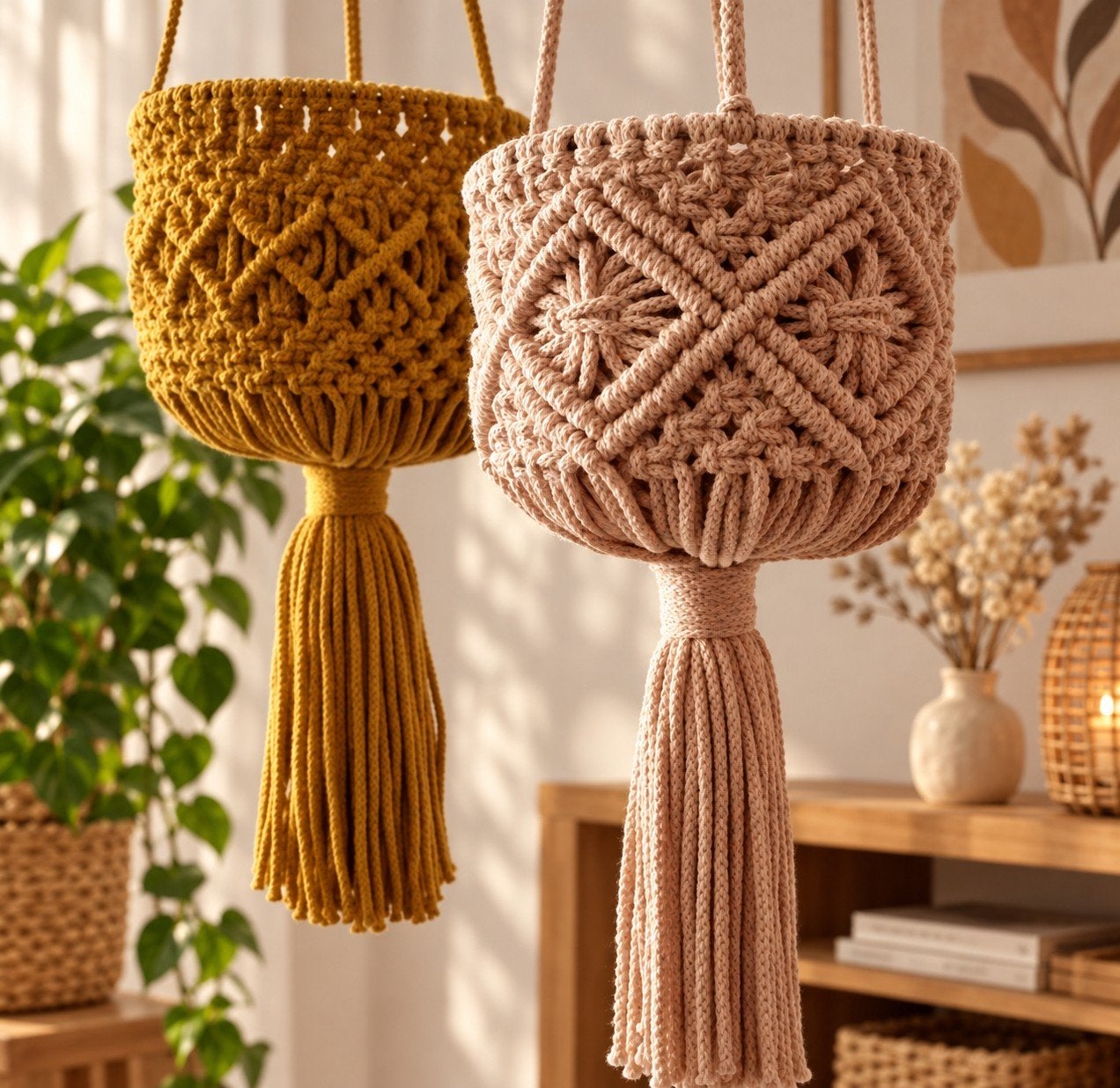 macrame plantenhanger, Ophalen of Verzenden