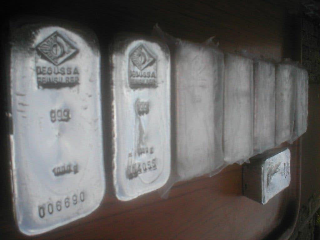 kilo zilver 999 kilo baren, Ophalen, Zilver
